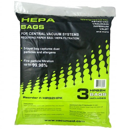HPB2H HEPA Bags (3 Pack)